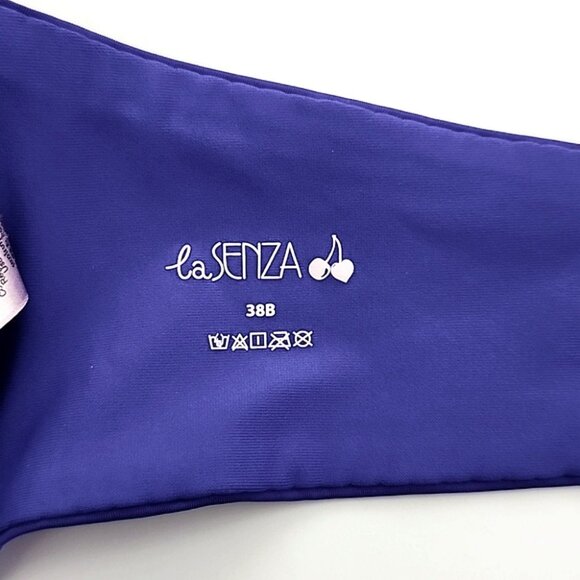 ⭐️2/ $40⭐️ La SENZA Underwire Push-Up Bra Deep Purple Rhinestones Lace Size 38B - Picture 13 of 16